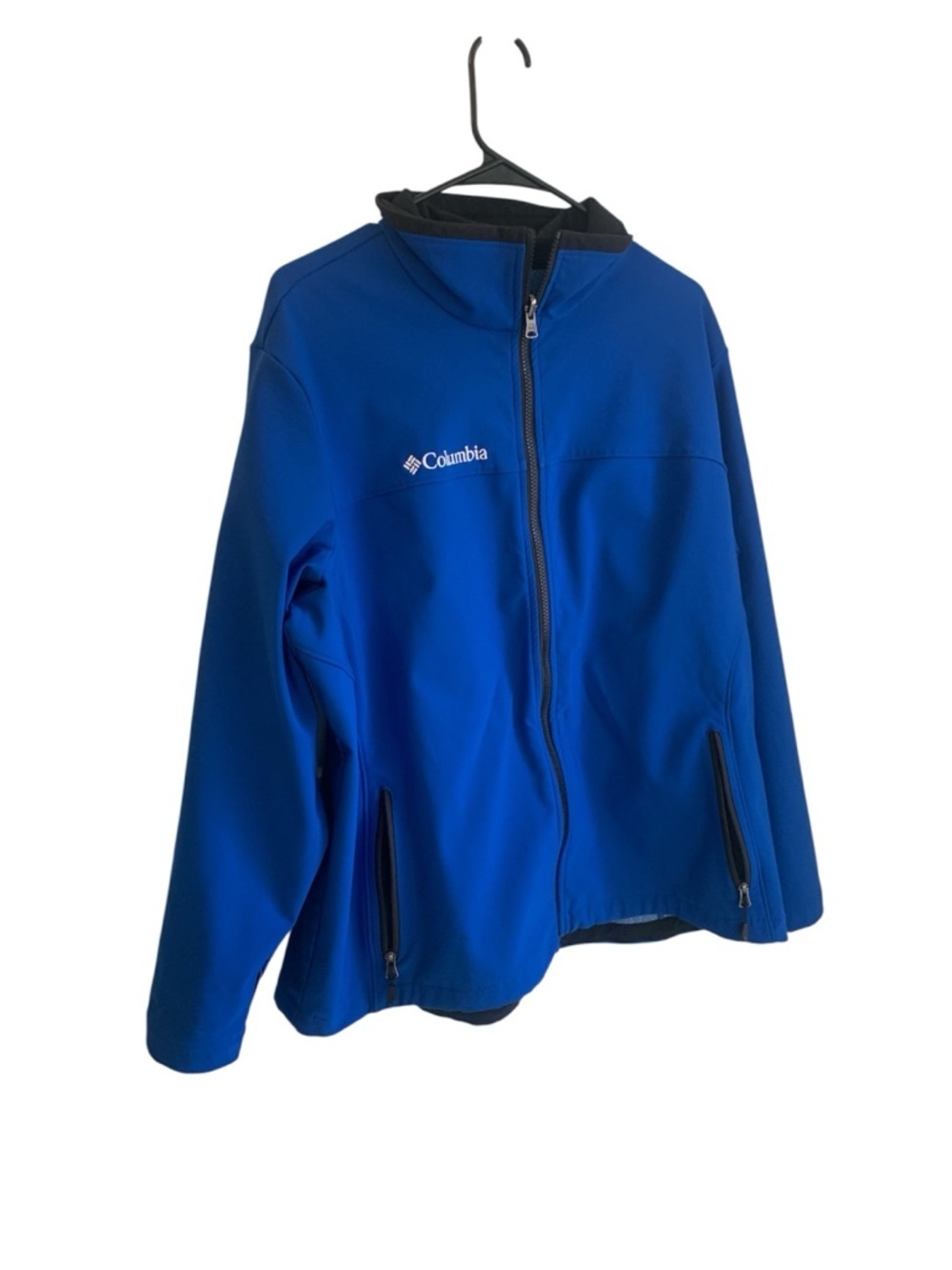 Men’s Columbia Interchange Jacket 2X Tall Blue Zip Lightweight Outdoor Coat